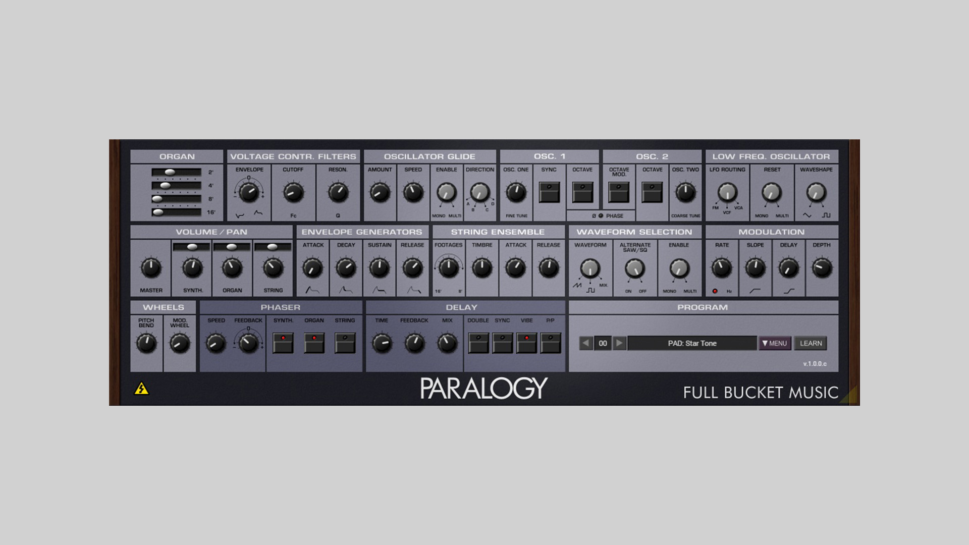 Full Bucket Music Releases Paralogy Free Synthesizer