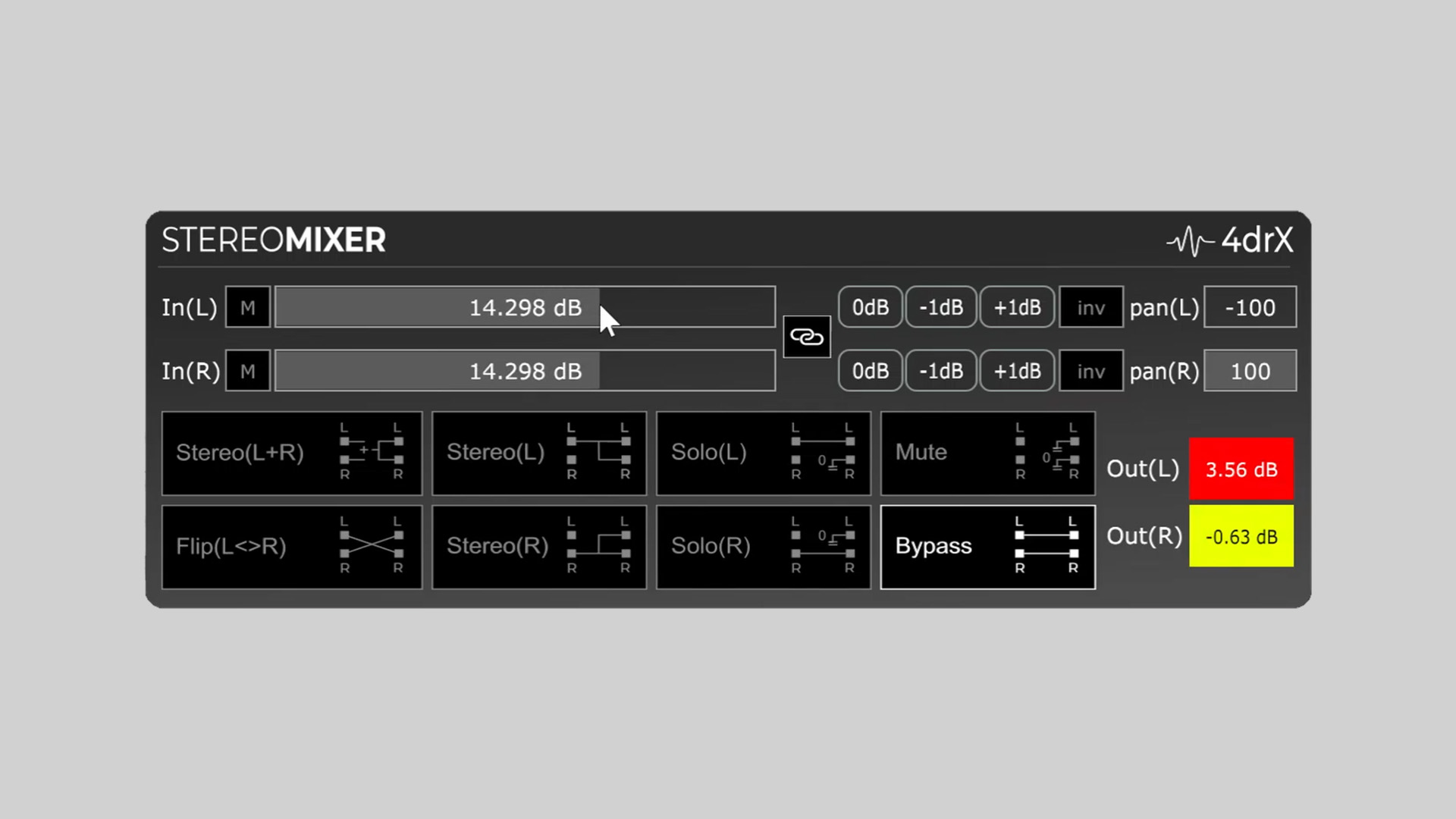 4drX Plugins Releases StereoMixer Free Stereo Re-Panner Plugin