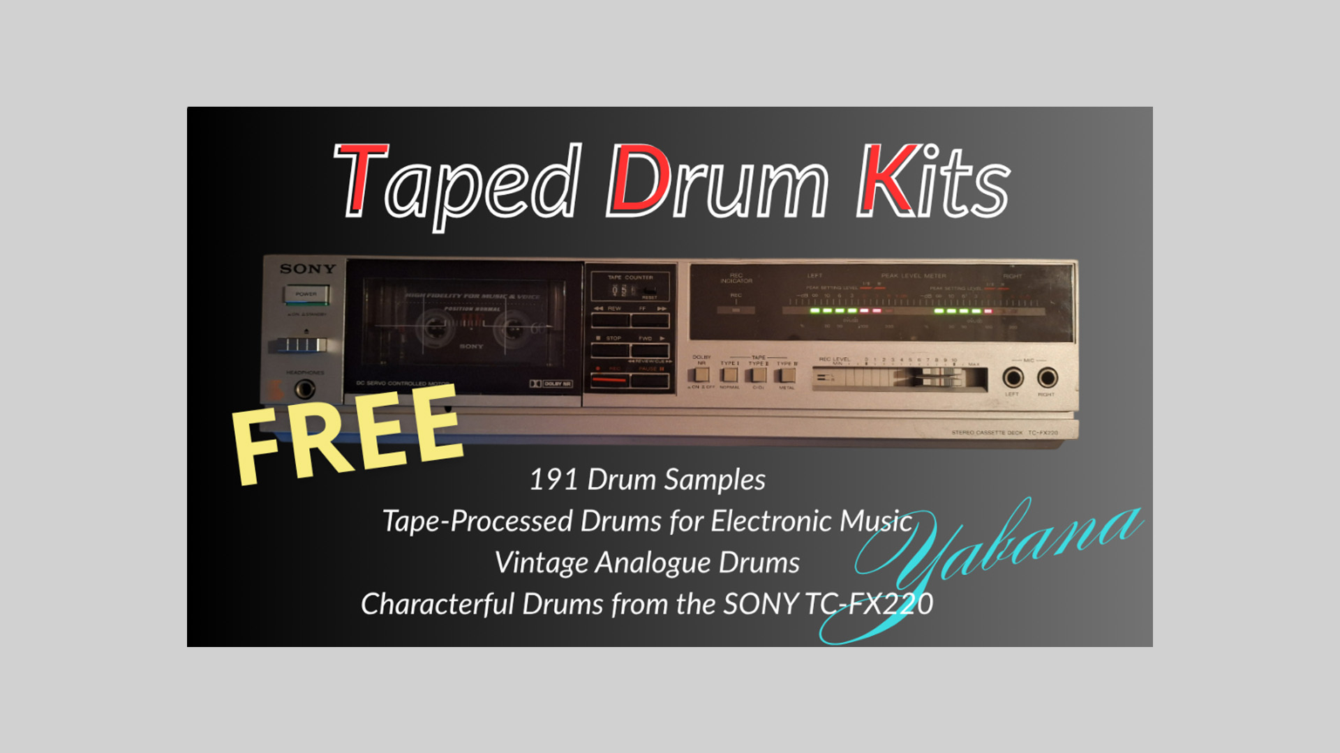 Ryu Yabana Releases Taped Drum Kits: 191 Free Analog Drum Samples