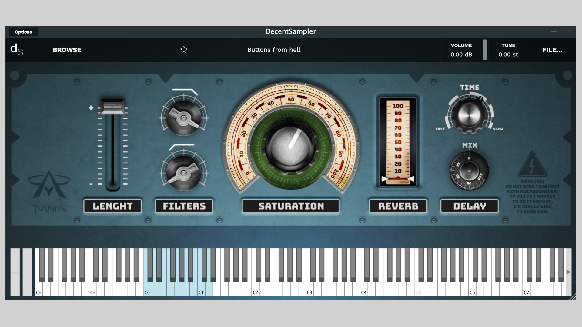 Joonas Ylänne Releases Buttons From Hell – Free Decent Sampler Percussion Instrument
