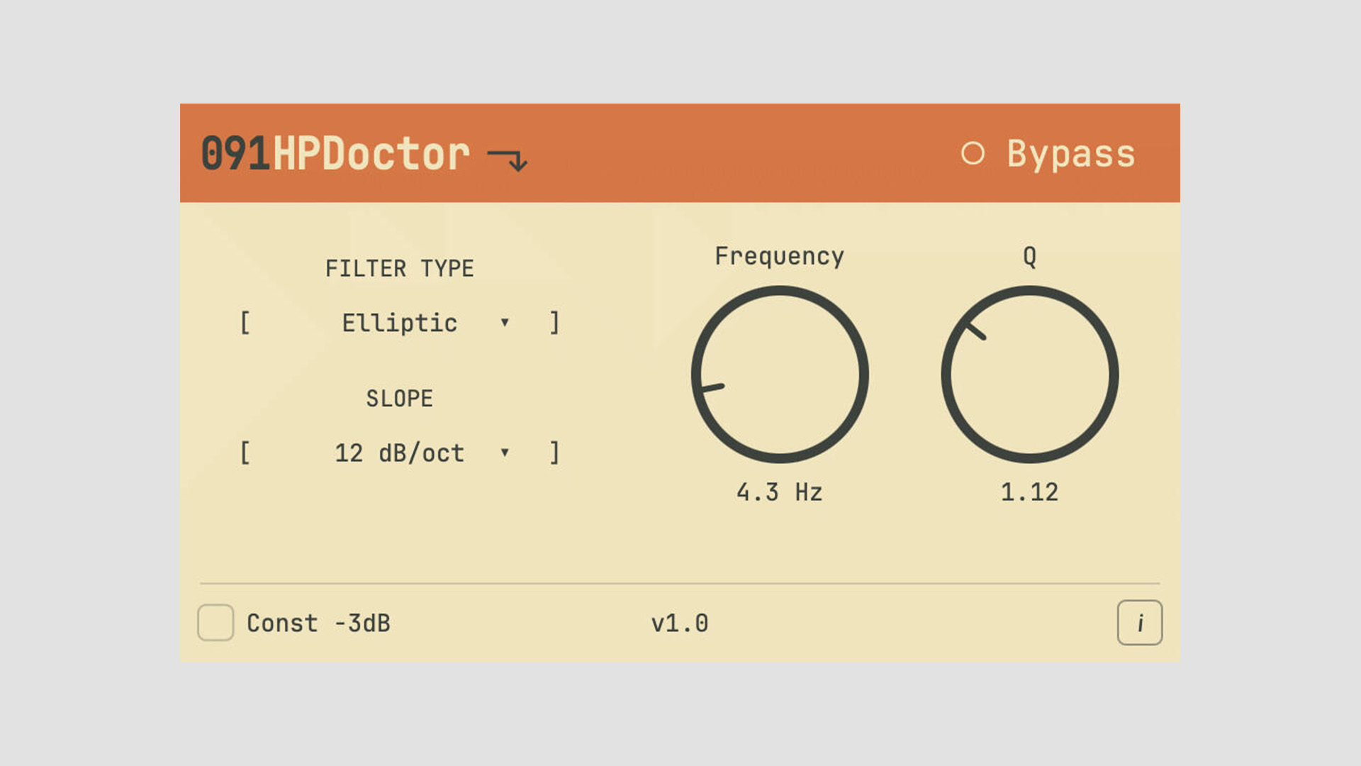 091Audio Releases 091HPDoctor Free Low-Frequency Filter Plugin