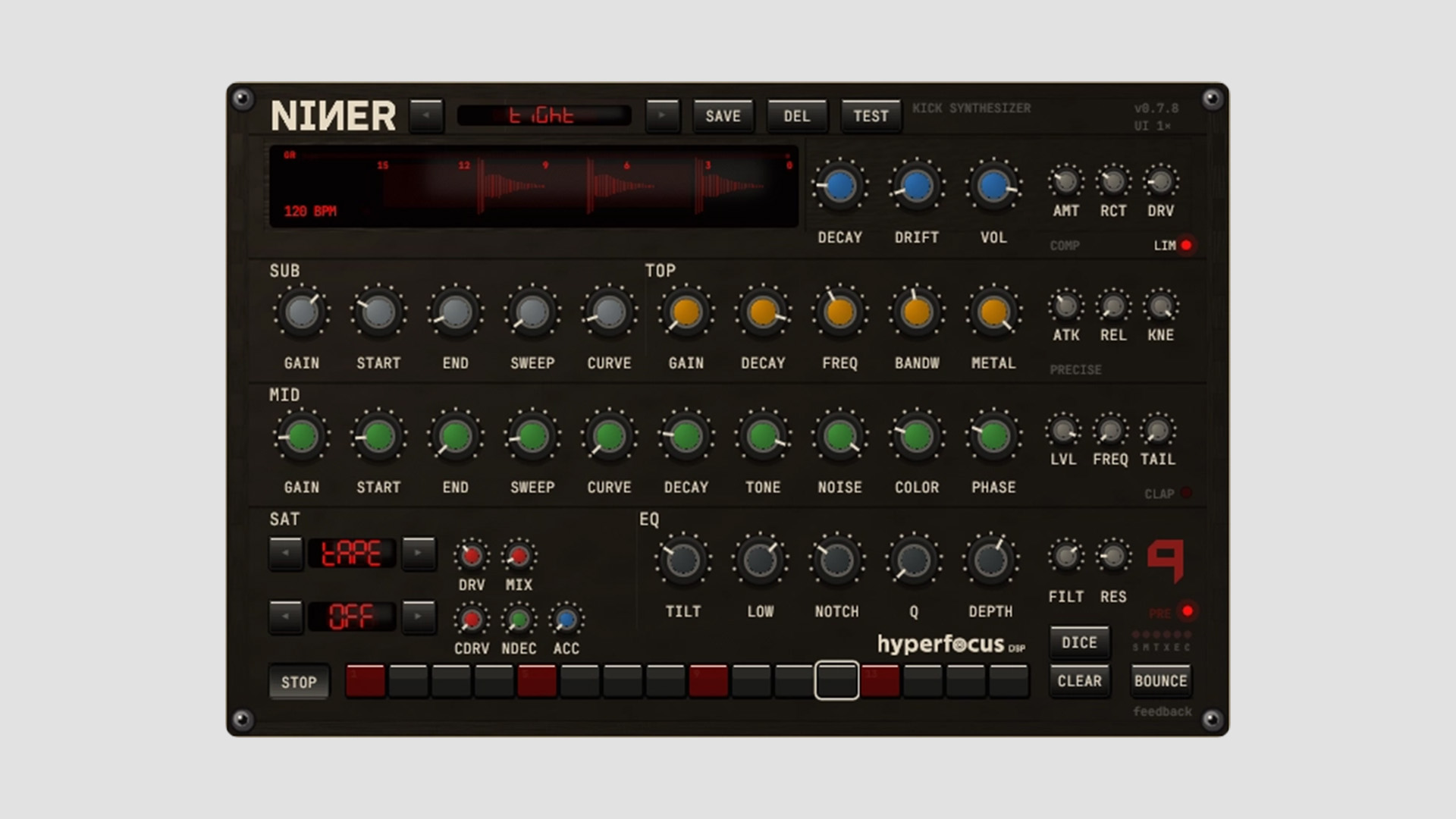 Hyperfocus DSP Releases Niner Free Kick Drum Synth Plugin